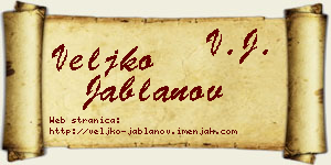Veljko Jablanov vizit kartica